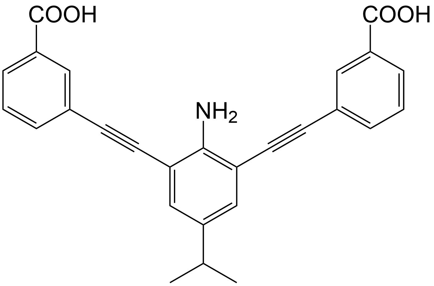 4,4'-((2-amino-5-isopropyl-1,3-phenylene)bis(ethyne-2,1-diyl))dibenzoic acid/